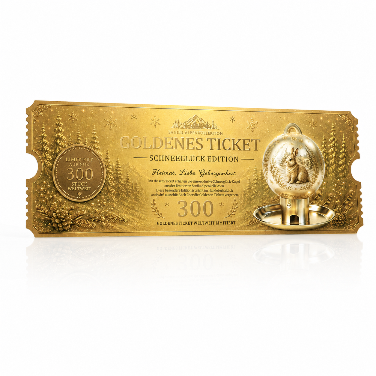 Exklusives Gold-Ticket zur Limited Edition Premium Porzellan Vogelfutterspender