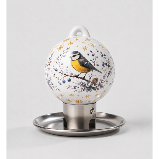 Premium-Porzellan-Vogelfutterspender Gartenseele