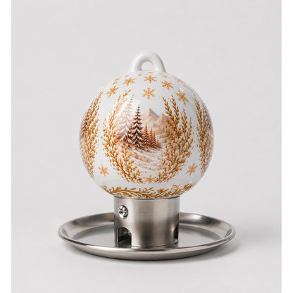 Premium-Porzellan-Vogelfutterspender Schneeglück