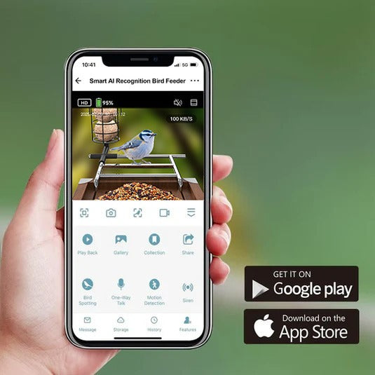 BirdLover App in der Nahaufnahme - Ein Vogel wurde in der App entdeckt.