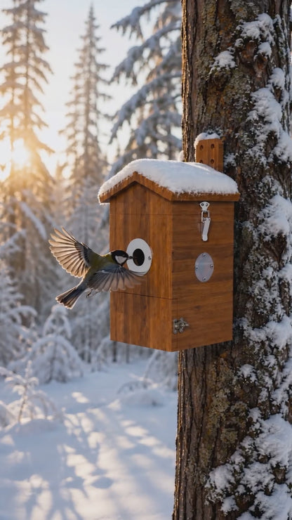 Vogelhuisje met camera